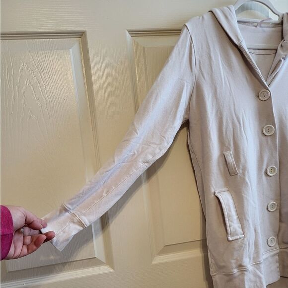 Rue 21 white hooded button-down jacket - Picture 5 of 11